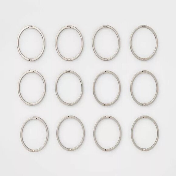 Rust Proof Oval Shower Ring Nickel - Threshold New - Picture 3 of 4